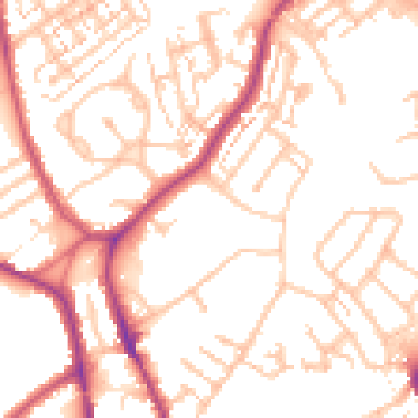 Daytime road noise heatmap for SM5 2NL
