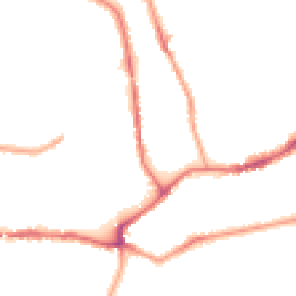 Night-time road noise heatmap for SM5 2QJ