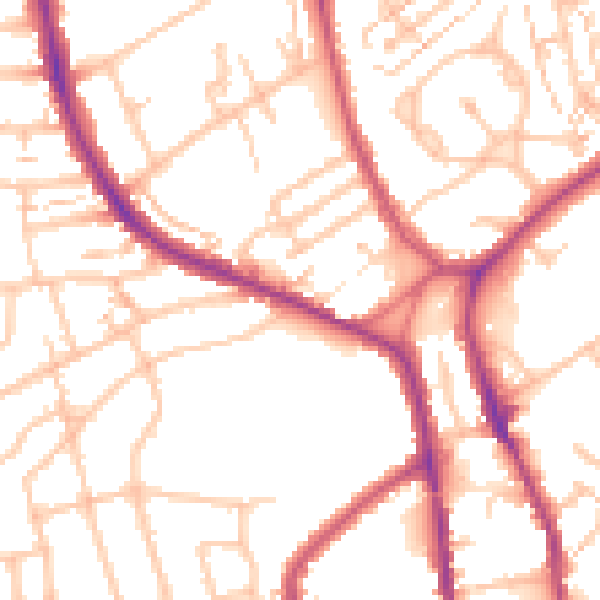Daytime road noise heatmap for SM5 2RD