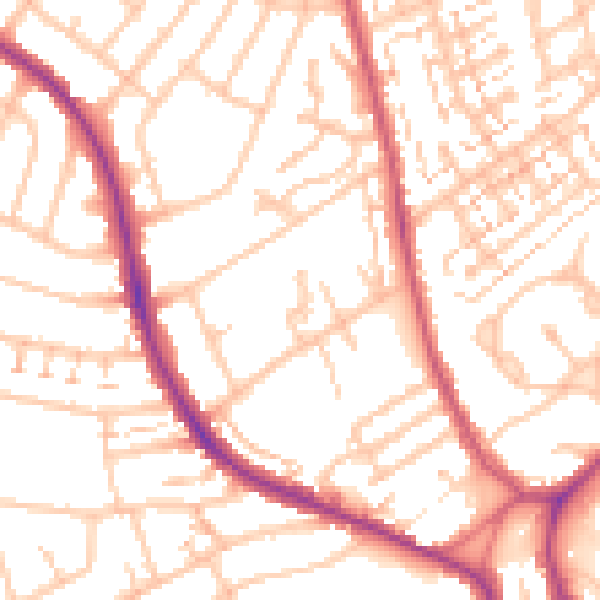 Daytime road noise heatmap for SM5 2SL