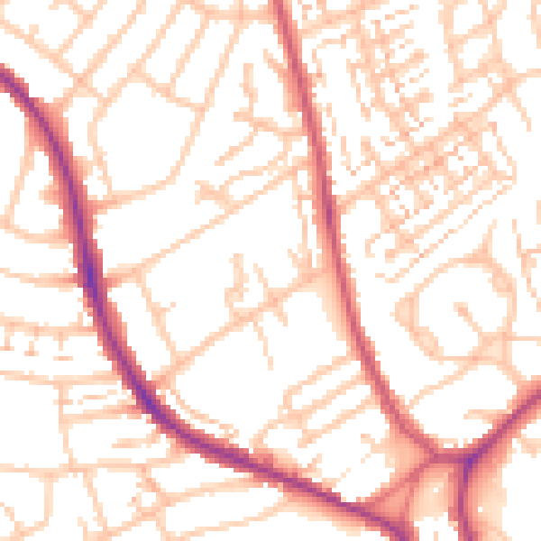 Daytime road noise heatmap for SM5 2TA