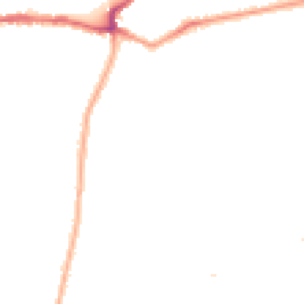 Night-time road noise heatmap for SM5 3EZ