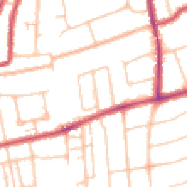 Daytime road noise heatmap for SM5 3JD