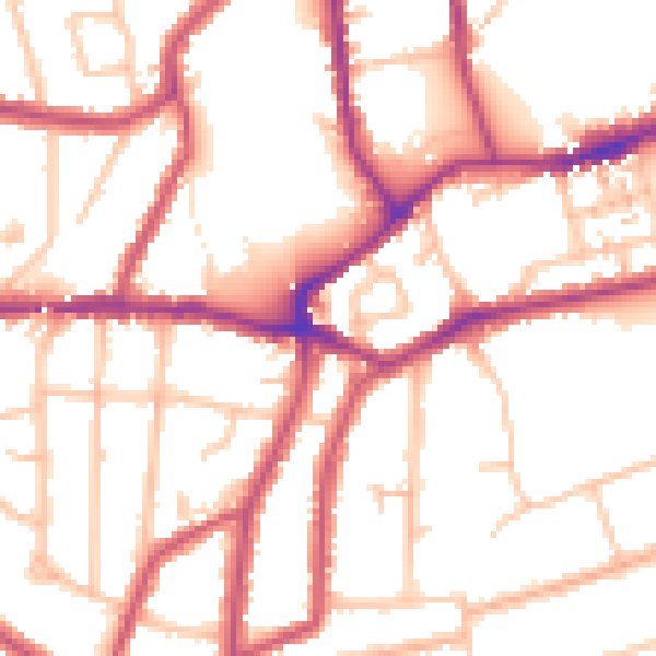 Daytime road noise heatmap for SM5 3RL