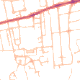 Daytime road noise heatmap for SM5 4LJ
