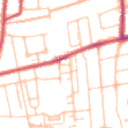 Daytime road noise heatmap for SM5 4LQ