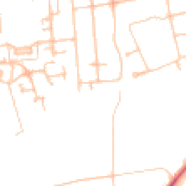 Daytime road noise heatmap for SM5 4QB