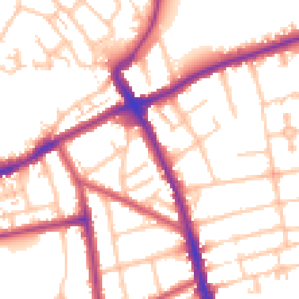 Daytime road noise heatmap for SM6 0AA