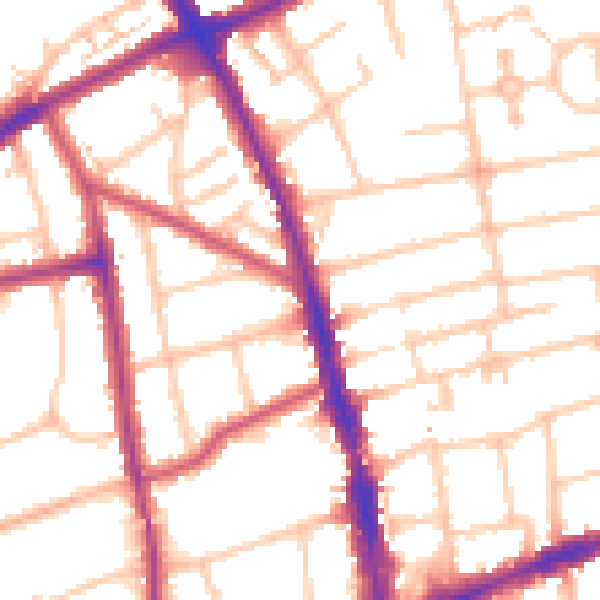 Daytime road noise heatmap for SM6 0AD