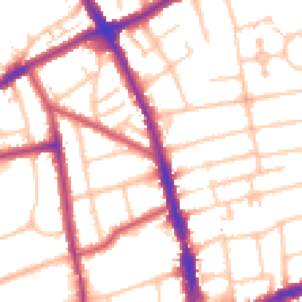 Daytime road noise heatmap for SM6 0AE