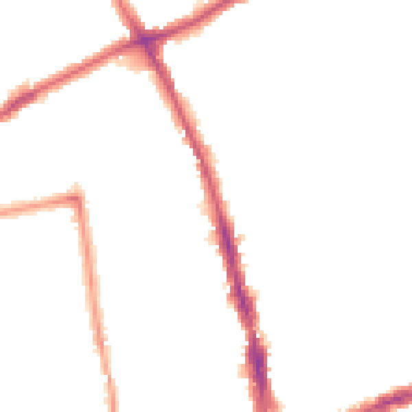 Night-time road noise heatmap for SM6 0AE