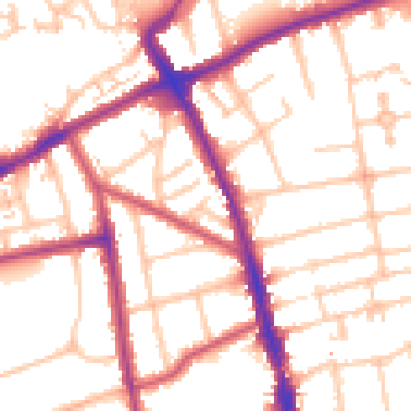 Daytime road noise heatmap for SM6 0AG