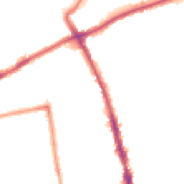 Night-time road noise heatmap for SM6 0AG