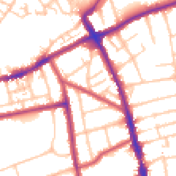 Daytime road noise heatmap for SM6 0AH