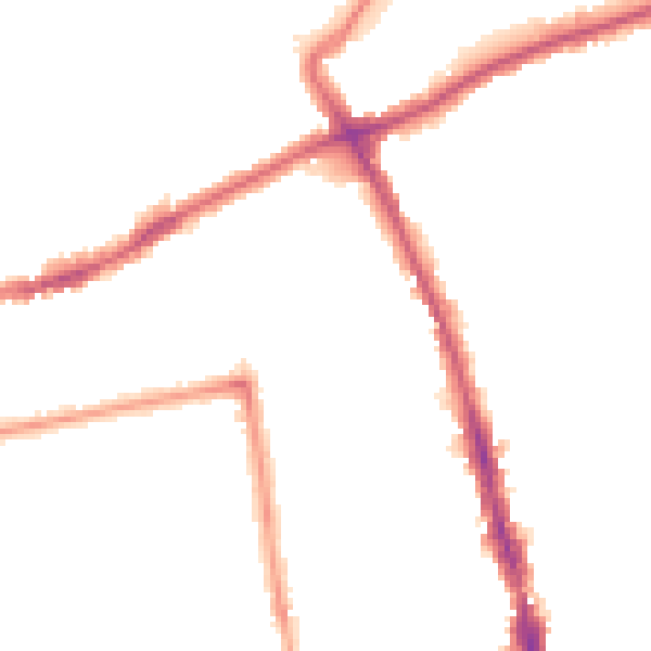 Night-time road noise heatmap for SM6 0AH