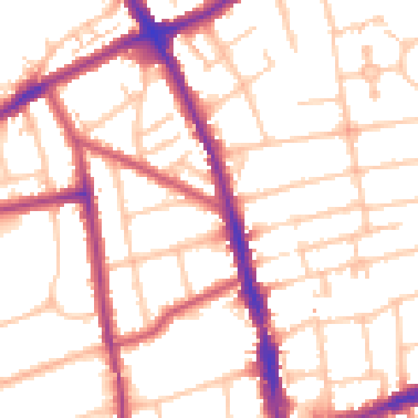 Daytime road noise heatmap for SM6 0AN