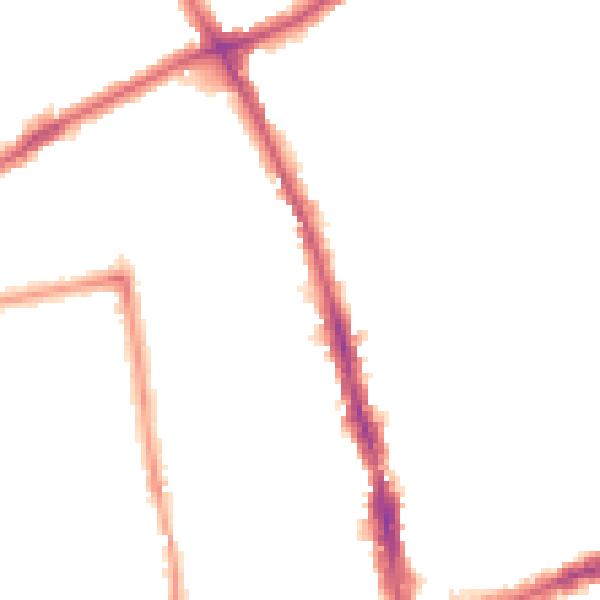 Night-time road noise heatmap for SM6 0AN