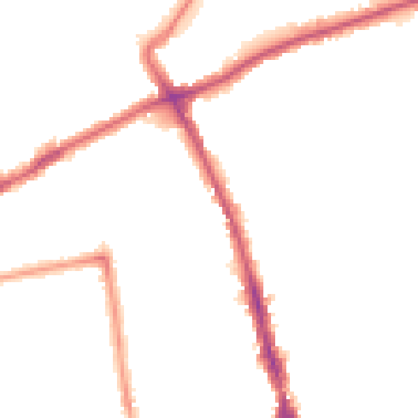 Night-time road noise heatmap for SM6 0AQ
