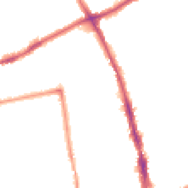 Night-time road noise heatmap for SM6 0AS