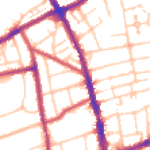 Daytime road noise heatmap for SM6 0AW