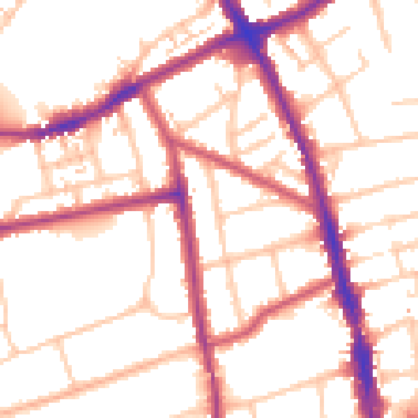 Daytime road noise heatmap for SM6 0AX