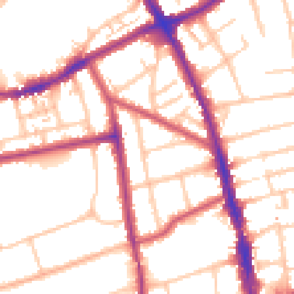 Daytime road noise heatmap for SM6 0AY