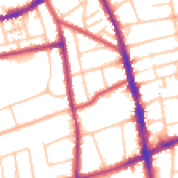 Daytime road noise heatmap for SM6 0AZ