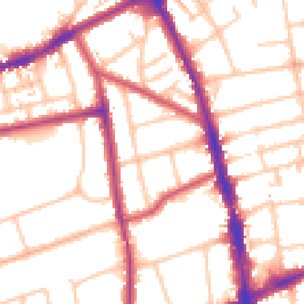 Daytime road noise heatmap for SM6 0BB