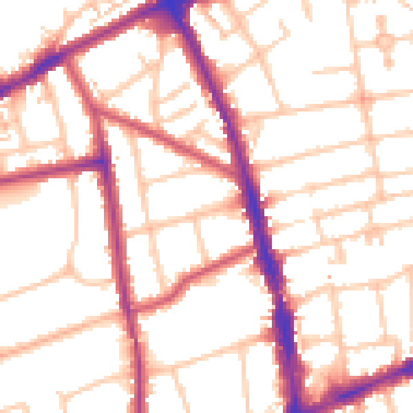 Daytime road noise heatmap for SM6 0BG