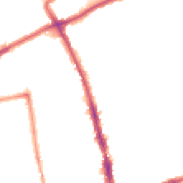 Night-time road noise heatmap for SM6 0BX