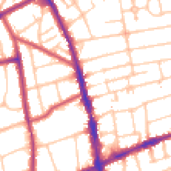 Daytime road noise heatmap for SM6 0DE