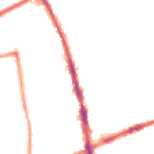 Night-time road noise heatmap for SM6 0DE