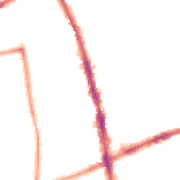 Night-time road noise heatmap for SM6 0DS
