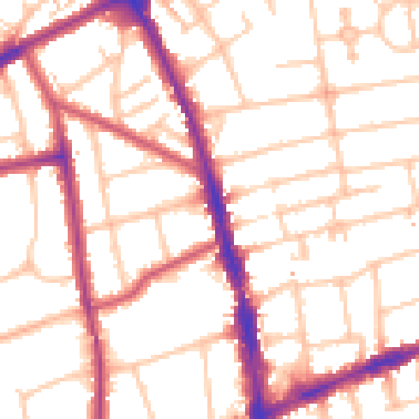 Daytime road noise heatmap for SM6 0EA