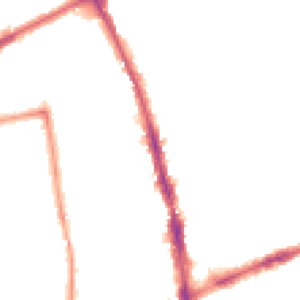 Night-time road noise heatmap for SM6 0ED