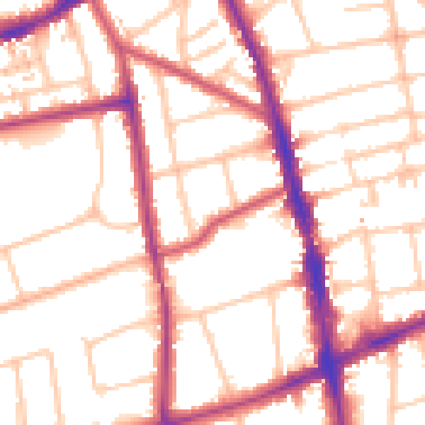 Daytime road noise heatmap for SM6 0EF