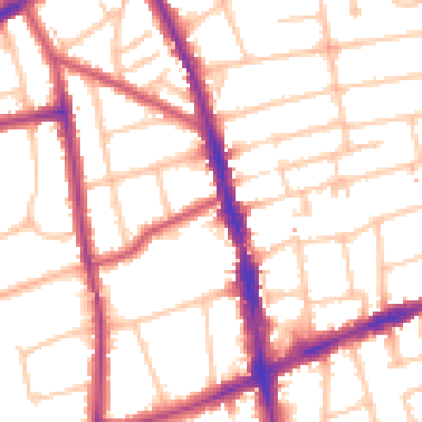 Daytime road noise heatmap for SM6 0EG