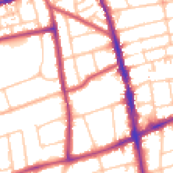 Daytime road noise heatmap for SM6 0EN