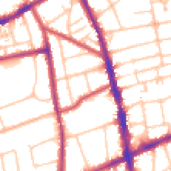 Daytime road noise heatmap for SM6 0EP
