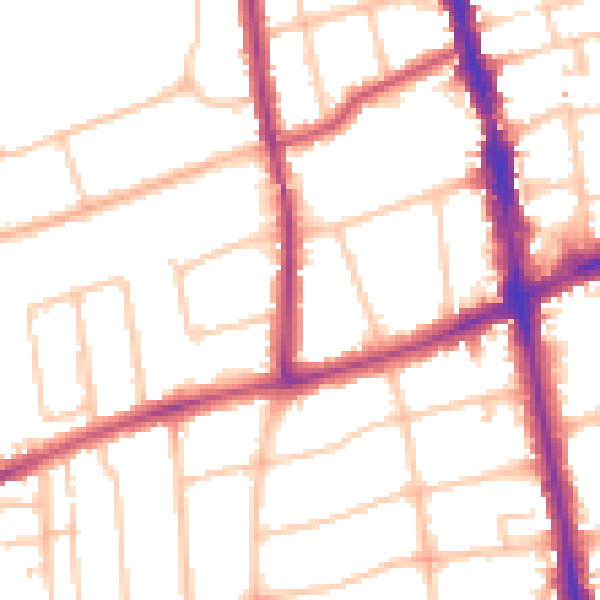 Daytime road noise heatmap for SM6 0ES