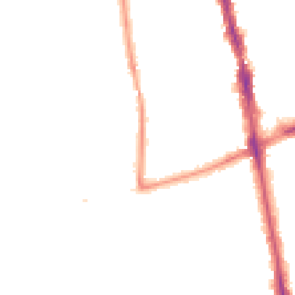 Night-time road noise heatmap for SM6 0ES