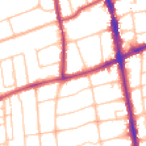 Daytime road noise heatmap for SM6 0ET