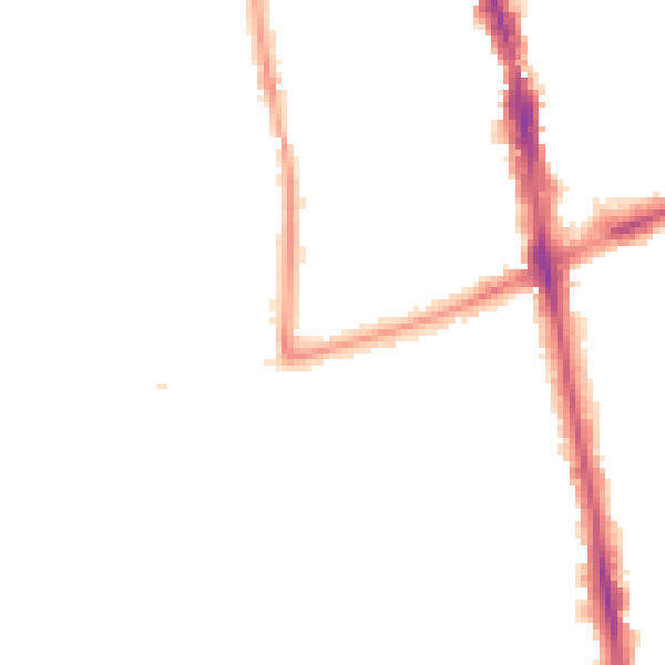 Night-time road noise heatmap for SM6 0ET