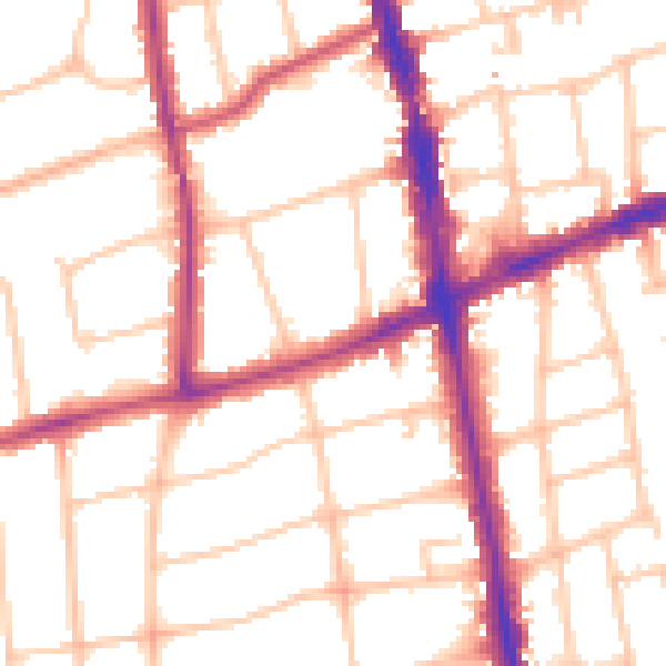 Daytime road noise heatmap for SM6 0EU