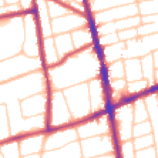 Daytime road noise heatmap for SM6 0HR