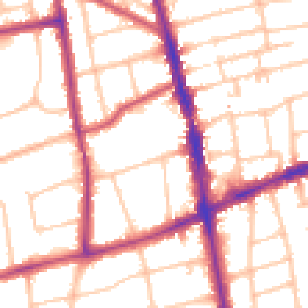 Daytime road noise heatmap for SM6 0HS
