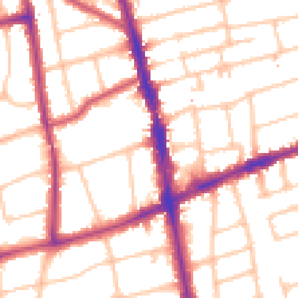 Daytime road noise heatmap for SM6 0HU