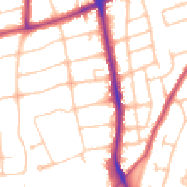 Daytime road noise heatmap for SM6 0QB