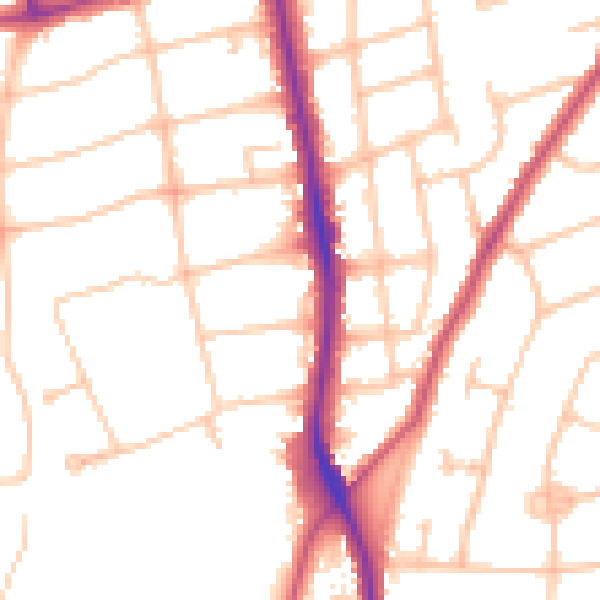 Daytime road noise heatmap for SM6 0RX