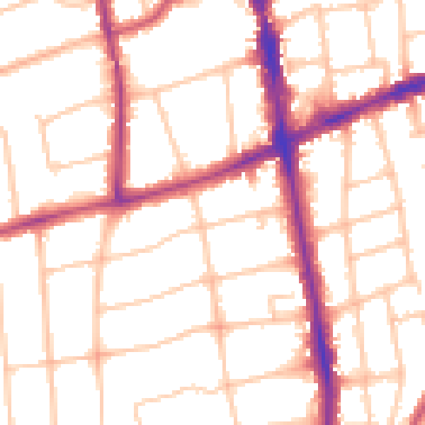 Daytime road noise heatmap for SM6 0SE